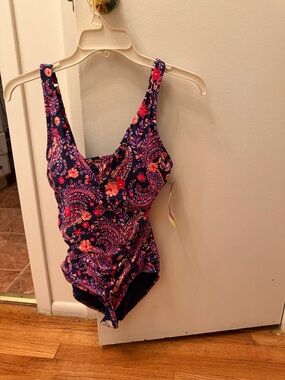 Lands End - Floral Paisley One-Piece Swimsuit